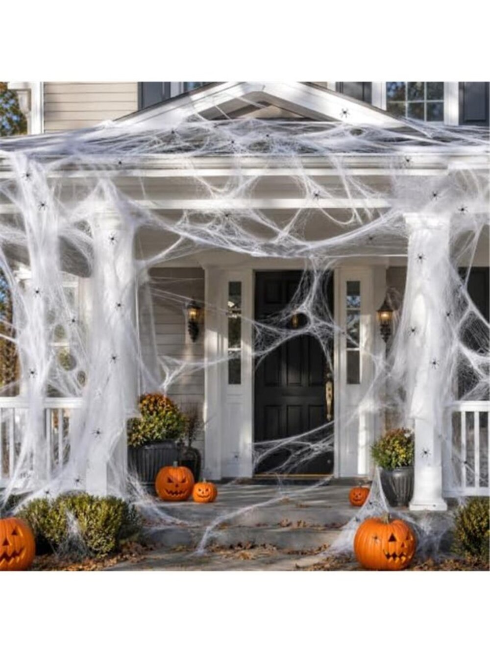 1200 Sqft Stretchy Halloween Spider Web Decor and 120 Fake Spiders